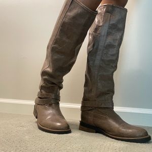 Knee High Stone/Brown Boots